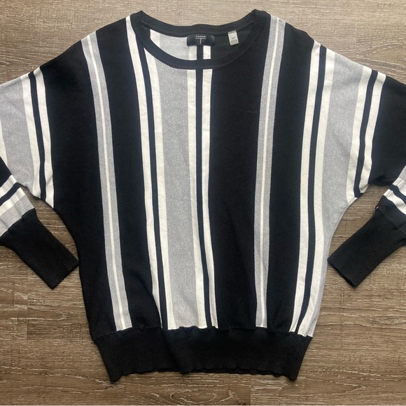 Tahari Striped Sweater Black and White Size Small - Picture 1 of 3
